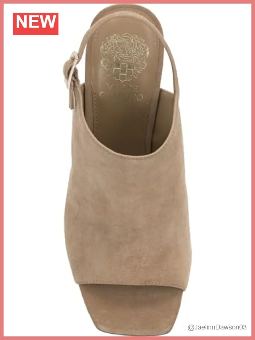 Vince Camuto Women's Haliza Peep Toe Block Heel Suede Sandals 3.3
